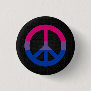 Badge Rond 2,50 Cm Bisexualité drapeau bouton de signe de paix