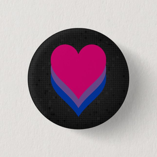 Badge Rond 2,50 Cm Bisexualité drapeau bouton noir (Devant)