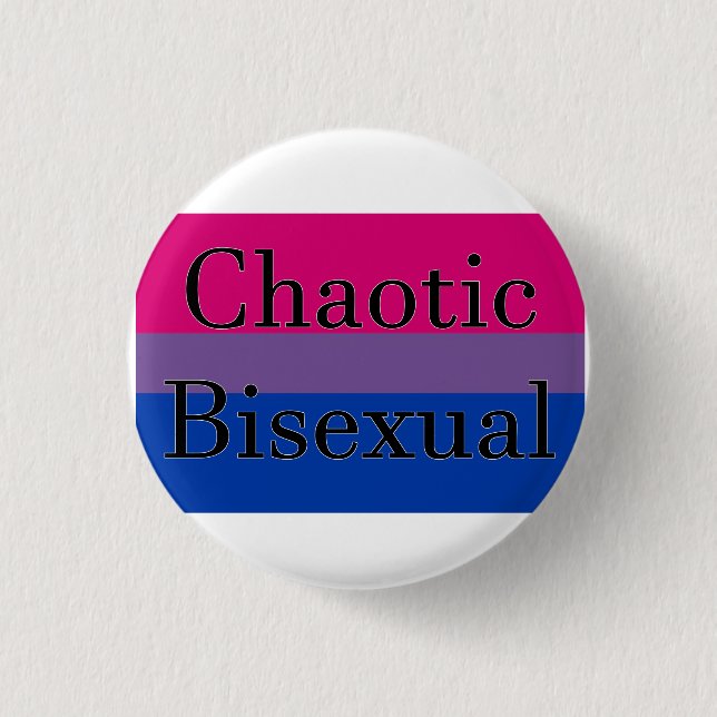 Badge Rond 2,50 Cm Bisexuel chaotique (Devant)