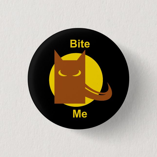 Badge Rond 2,50 Cm Bite-moi (Devant)