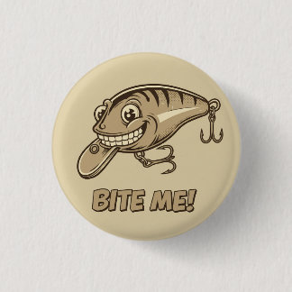 Badge Rond 2,50 Cm Bite-Moi ! Bouton pêche leurre