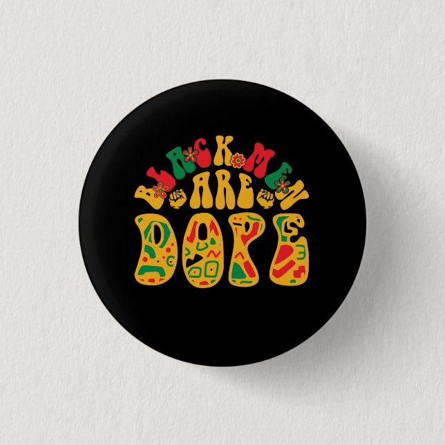 Badge Rond 2,50 Cm black_men_are_dope_02 (Devant)
