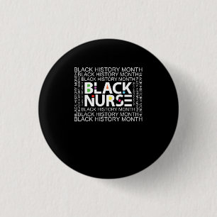 Badge Rond 2,50 Cm Black Nurse Black History Month (2)