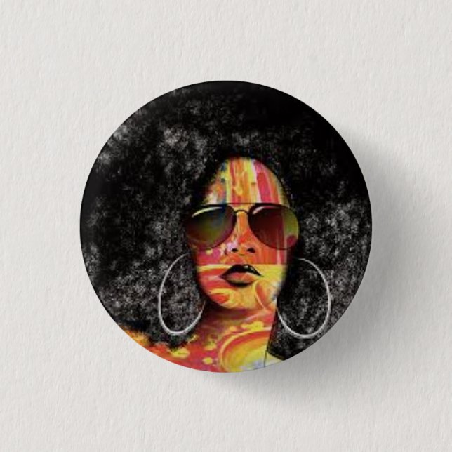 Badge Rond 2,50 Cm Black power (Devant)