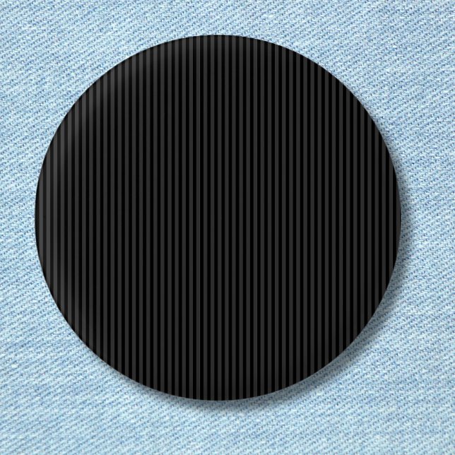 Badge Rond 2,50 Cm Black & Smoky Black Narrow Vertical Stripes (Créateur téléchargé)