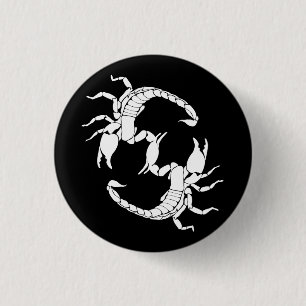 Badge Rond 2,50 Cm Black & White Letter S