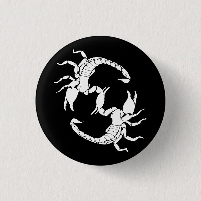 Badge Rond 2,50 Cm Black & White Letter S (Devant)