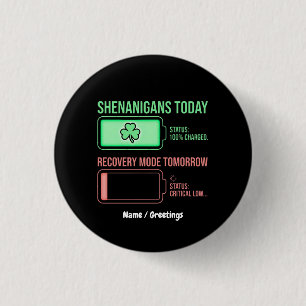 Badge Rond 2,50 Cm Blagues aujourd'hui Mode récupération demain Drôle