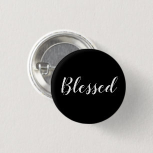Badge Rond 2,50 Cm Blessé noir & blanc texte personnalisé texte migno