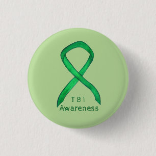 Badge Rond 2,50 Cm Blessures cérébrales traumatiques - Épingle à ruba