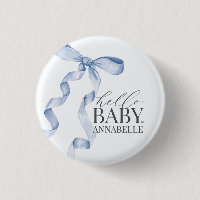 Bleu Bonjour Bébé Bow Fille Baby shower Faveurs