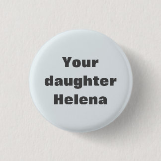 Badge Rond 2,50 Cm Bleu clair minimaliste avec texte argenté Visiteur