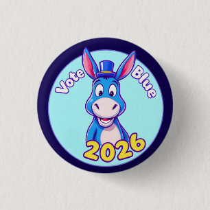 Badge Rond 2,50 Cm bleu du vote en 2026