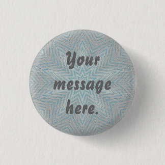 Badge Rond 2,50 Cm Bleu Silver Star Kaleidoscope Vos Mots Boutons