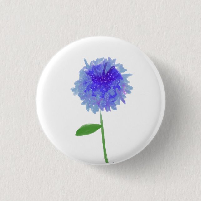 Badge Rond 2,50 Cm Bleuet (Devant)