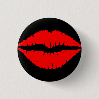 Badge Rond 2,50 Cm Blind de baiser petit - Noir