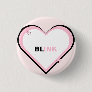 Badge Rond 2,50 Cm Blink Cute Kpop Ado noir esthétique