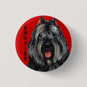 Badge Rond 2,50 Cm Bloc couleur Bouvier