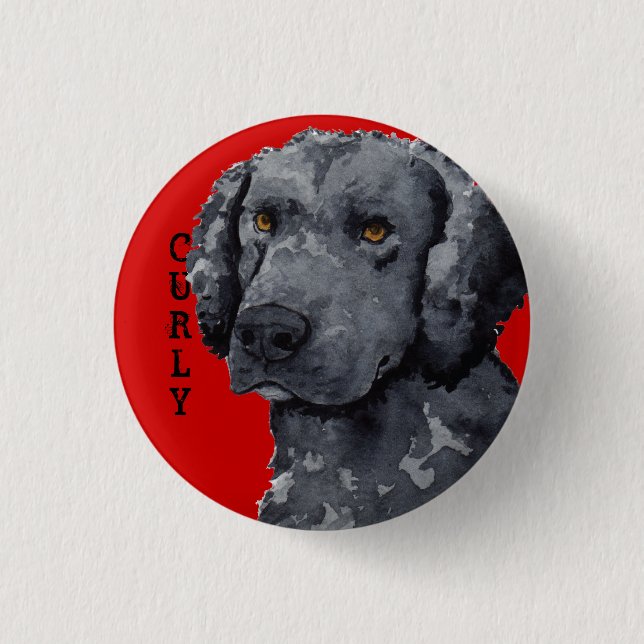 Badge Rond 2,50 Cm Bloc de couleur Retriever recouvert de boue (Devant)
