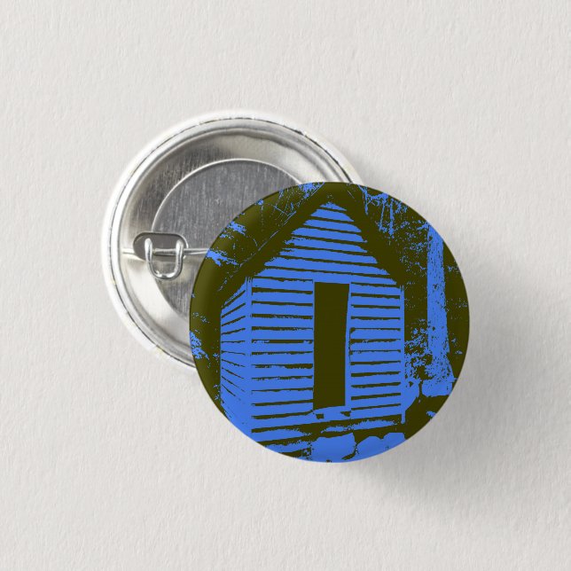 Badge Rond 2,50 Cm Blue Ely's Mill (Devant & derrière)