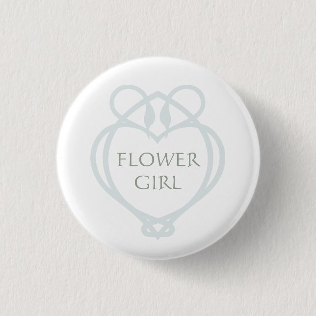 Badge Rond 2,50 Cm Blue Irish Celtic Swan Love noeud Flower Girl (Devant)
