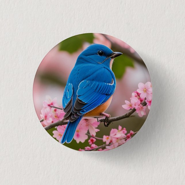 Badge Rond 2,50 Cm Bluebird de printemps (Devant)