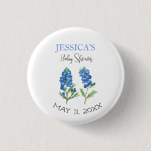 Badge Rond 2,50 Cm Bluebonnets Fleurs Texas Baby shower Girl