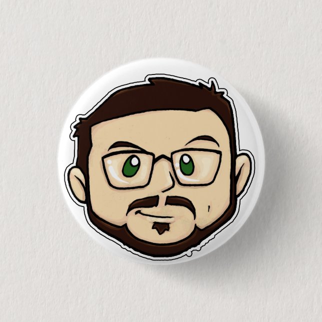 Badge Rond 2,50 Cm Bobble James Button (Devant)