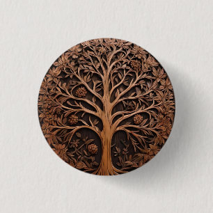 Badge Rond 2,50 Cm Bois australiens : 3D Warah Tree Wood Print,