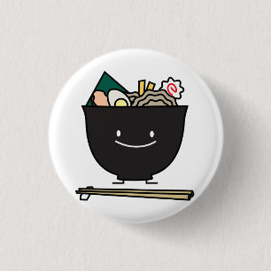 Badge Rond 2,50 Cm Bol heureux de Ramen