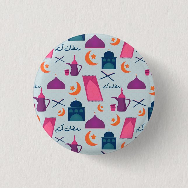 Badge Rond 2,50 Cm Bon Motif du Ramadan (Devant)
