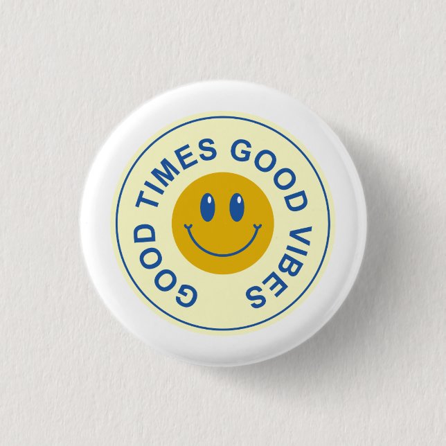 Badge Rond 2,50 Cm Bon temps Rétro (Devant)