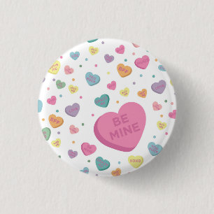 Badge Rond 2,50 Cm Bonbons Amoureux Février Fête Faveurs