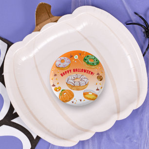 Badge Rond 2,50 Cm Bonbons Halloween Donut-licieux à l'aquarelle