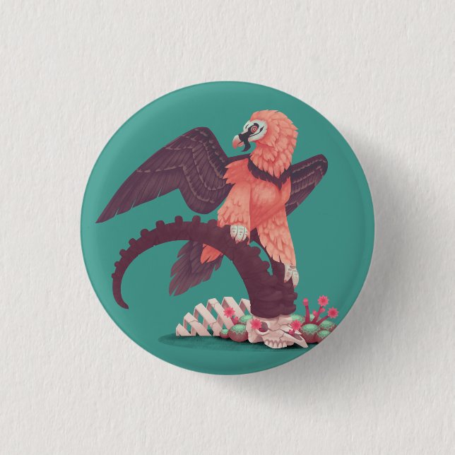 Badge Rond 2,50 Cm Bone King (Devant)