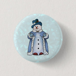 Badge Rond 2,50 Cm Bonhomme de neige 