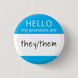 Badge Rond 2,50 Cm BONJOUR D'ACCUEIL personnalisé Mes pronouns sont 