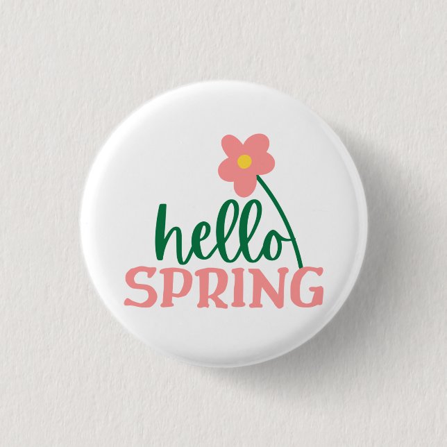 Badge Rond 2,50 Cm Bonjour printemps (Devant)