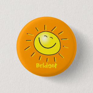 Badge Rond 2,50 Cm Bonjour soleil