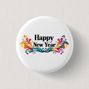 Badge Rond 2,50 Cm Bonne année