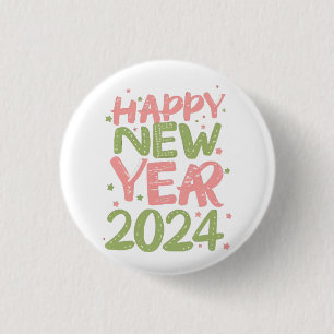 Badge Rond 2,50 Cm Bonne année 2024