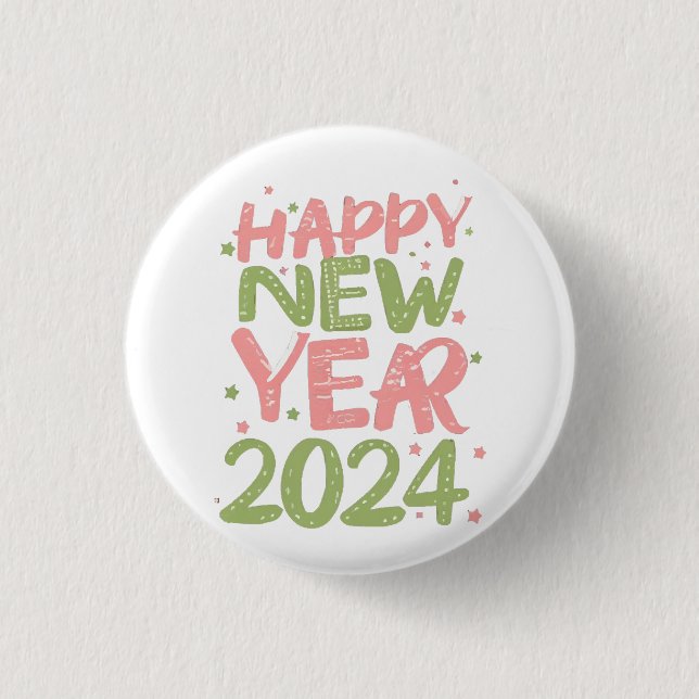 Badge Rond 2,50 Cm Bonne année 2024 (Devant)
