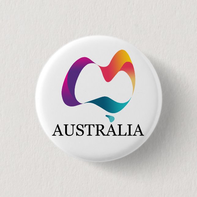 Badge Rond 2,50 Cm Bonne fête australienne (Devant)