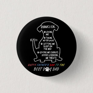 Badge Rond 2,50 Cm Bonne Fête des pères Best Dog Papa