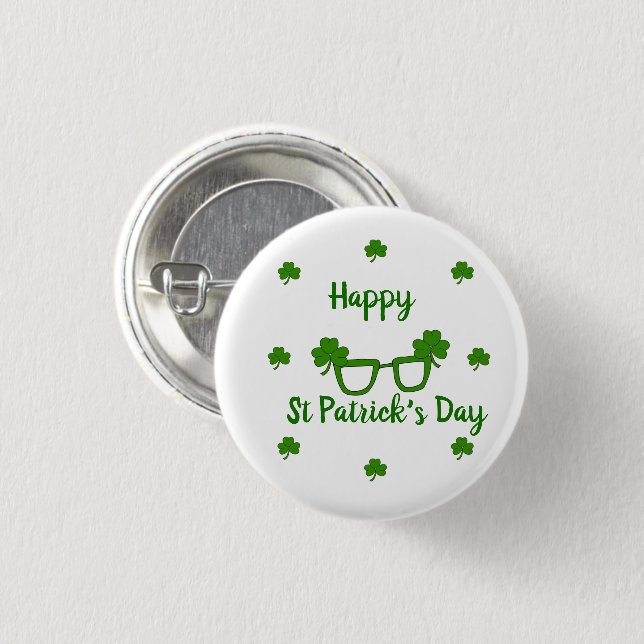 Badge Rond 2,50 Cm Bonne Saint Patrick's Day (Devant & derrière)