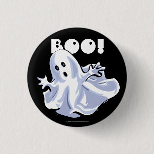 Badge Rond 2,50 Cm BOO ! Bouton Fantôme