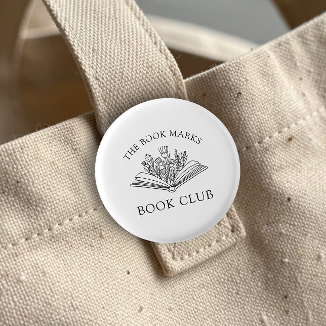 Badge Rond 2,50 Cm Book Club Name Gift Button (Créateur téléchargé)