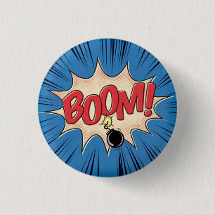 Badge Rond 2,50 Cm Boom !