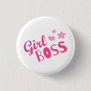 Badge Rond 2,50 Cm Boss de fille de marque personnalisée Stylish Rose
