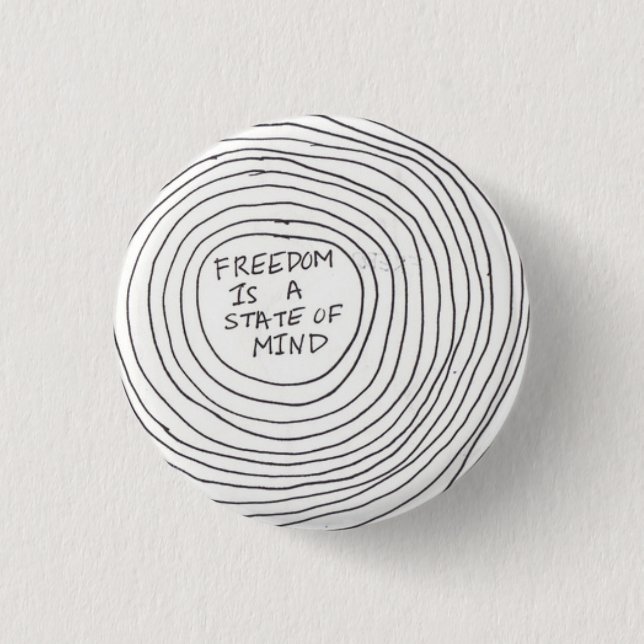 Badge Rond 2,50 Cm boton freedom (Devant)